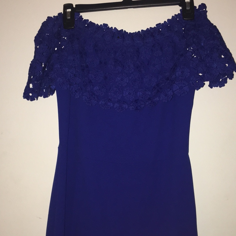 Dark blue off shoulder jumpsuit size Large